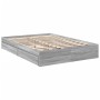 Cama con cajones madera ingeniería gris Sonoma 140x190 cm de vidaXL, Camas y somieres - Ref: Foro24-3280690, Precio: 181,28 €...