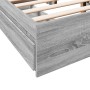 Cama con cajones madera ingeniería gris Sonoma 140x190 cm de vidaXL, Camas y somieres - Ref: Foro24-3280690, Precio: 181,28 €...