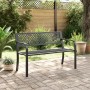 Banco de jardín de acero negro 119 cm de vidaXL, Bancos de jardín - Ref: Foro24-4002828, Precio: 120,83 €, Descuento: %