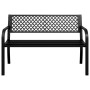 Black steel garden bench 119 cm by vidaXL, garden benches - Ref: Foro24-4002828, Price: 120,83 €, Discount: %