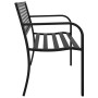 Black steel garden bench 119 cm by vidaXL, garden benches - Ref: Foro24-4002828, Price: 120,83 €, Discount: %