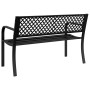 Black steel garden bench 119 cm by vidaXL, garden benches - Ref: Foro24-4002828, Price: 120,83 €, Discount: %