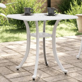 White cast aluminum garden table 53x53x53 cm by vidaXL, Garden tables - Ref: Foro24-4002821, Price: 66,99 €, Discount: %