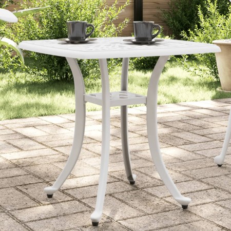 Mesa de jardín aluminio fundido blanco 53x53x53 cm de vidaXL, Mesas de jardín - Ref: Foro24-4002821, Precio: 66,54 €, Descuen...