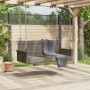 Graue Schaukelbank aus synthetischem Rattan, 119 x 56 x 48 cm von vidaXL, Gartenbänke - Ref: Foro24-365627, Preis: 116,32 €, ...