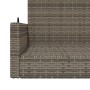 Gray synthetic rattan swing bench 119x56x48 cm by vidaXL, garden benches - Ref: Foro24-365627, Price: 112,53 €, Discount: %