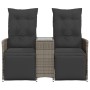 2-Sitzer-Gartensofa mit grauem PE-Rattantisch von vidaXL, Outdoor-Sofas - Ref: Foro24-365717, Preis: 267,99 €, Rabatt: %