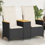 2-seater reclining garden sofa with black PE rattan table by vidaXL, Outdoor sofas - Ref: Foro24-365720, Price: 253,06 €, Dis...