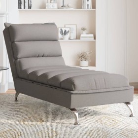 Massage divan sofa with taupe gray fabric cushions by vidaXL, Daybeds - Ref: Foro24-379479, Price: 168,99 €, Discount: %