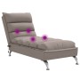 Massage-Diwansofa mit taupegrauen Stoffkissen von vidaXL, Tagesbetten - Ref: Foro24-379479, Preis: 168,93 €, Rabatt: %