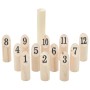 Juego de números Kubb con bolsa transporte 13 pzas madera pino de vidaXL, Juegos sobre hierba - Ref: Foro24-4008440, Precio: ...