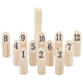 Juego de números Kubb con bolsa transporte 13 pzas madera pino de vidaXL, Juegos sobre hierba - Ref: Foro24-4008440, Precio: ...