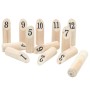 Juego de números Kubb con bolsa transporte 13 pzas madera pino de vidaXL, Juegos sobre hierba - Ref: Foro24-4008440, Precio: ...