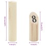 Juego de números Kubb con bolsa transporte 13 pzas madera pino de vidaXL, Juegos sobre hierba - Ref: Foro24-4008440, Precio: ...