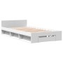 Cama con cajón madera de ingeniería blanca 90x190 cm de vidaXL, Camas y somieres - Ref: Foro24-3280783, Precio: 126,46 €, Des...