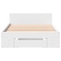 Cama con cajón madera de ingeniería blanca 90x190 cm de vidaXL, Camas y somieres - Ref: Foro24-3280783, Precio: 126,46 €, Des...