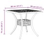 Green cast aluminum garden table 80x80x75 cm by vidaXL, Garden tables - Ref: Foro24-4002814, Price: 171,99 €, Discount: %