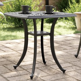 Black cast aluminum garden table 80x80x75 cm by vidaXL, Garden tables - Ref: Foro24-4002816, Price: 66,99 €, Discount: %