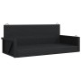 Banco columpio de ratán sintético negro 119x56x48 cm de vidaXL, Bancos de jardín - Ref: Foro24-365625, Precio: 113,95 €, Desc...