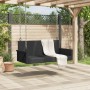 Schwarze Schaukelbank aus synthetischem Rattan, 119 x 56 x 48 cm von vidaXL, Gartenbänke - Ref: Foro24-365625, Preis: 112,99 ...