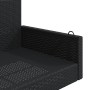 Black synthetic rattan swing bench 119x56x48 cm by vidaXL, garden benches - Ref: Foro24-365625, Price: 112,99 €, Discount: %