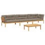 Garden pallet sofa set and cushions 4 pieces acacia wood by vidaXL, Outdoor sofas - Ref: Foro24-3209371, Price: 669,99 €, Dis...