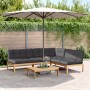 Gartenpaletten-Sofagarnitur und Kissen 4-teilig aus Akazienholz von vidaXL, Outdoor-Sofas - Ref: Foro24-3209331, Preis: 625,4...