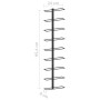 Wall-mounted wine rack for 9 bottles, black iron by vidaXL, Wine racks - Ref: Foro24-289561, Price: 46,77 €, Discount: %