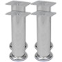 8x Chrome Round Sofa Legs 180mm by vidaXL, Chair and sofa supports - Ref: Foro24-279099, Price: 22,41 €, Discount: %