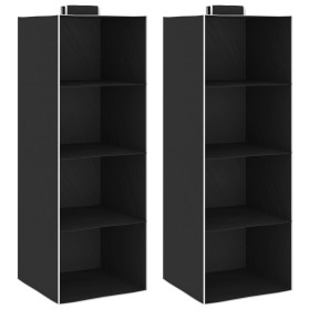 2 Pcs Hanging Closet Organizers with 4 Shelves Fabric by vidaXL, Dresser Organizers and Bar Hangers - Ref: Foro24-288323, Pri...