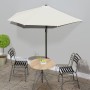 Semicircular balcony parasol with aluminum sand stick 270x144cm by vidaXL, Umbrellas - Ref: Foro24-44587, Price: 47,48 €, Dis...