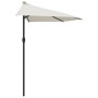 Semicircular balcony parasol with aluminum sand stick 270x144cm by vidaXL, Umbrellas - Ref: Foro24-44587, Price: 47,48 €, Dis...