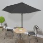 Gray aluminum semicircular balcony umbrella 300x155 cm by vidaXL, Umbrellas - Ref: Foro24-44593, Price: 48,46 €, Discount: %