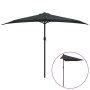 Gray aluminum semicircular balcony umbrella 300x155 cm by vidaXL, Umbrellas - Ref: Foro24-44593, Price: 48,46 €, Discount: %