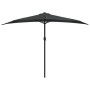 Gray aluminum semicircular balcony umbrella 300x155 cm by vidaXL, Umbrellas - Ref: Foro24-44593, Price: 48,46 €, Discount: %