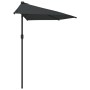 Gray aluminum semicircular balcony umbrella 300x155 cm by vidaXL, Umbrellas - Ref: Foro24-44593, Price: 48,46 €, Discount: %