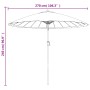 Garden parasol with sand white aluminum pole 270 cm by vidaXL, Umbrellas - Ref: Foro24-47305, Price: 78,71 €, Discount: %