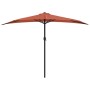 Terracotta aluminum semicircular balcony umbrella 300x155x223 cm by vidaXL, Umbrellas - Ref: Foro24-312503, Price: 48,46 €, D...