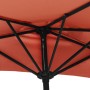 Terracotta aluminum semicircular balcony umbrella 300x155x223 cm by vidaXL, Umbrellas - Ref: Foro24-312503, Price: 48,46 €, D...