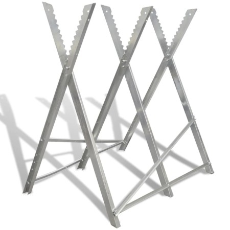 Soporte plegable galvanizado con sierras para carpintería de vidaXL, Caballetes de serrar - Ref: Foro24-141333, Precio: 37,51...