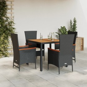 5-piece garden furniture set with black synthetic rattan cushions by vidaXL, Garden sets - Ref: Foro24-3277505, Price: 485,51...