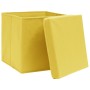 Storage boxes with lids 10 pcs yellow fabric 32x32x32 cm by vidaXL, Storage baskets - Ref: Foro24-288368, Price: 56,54 €, Dis...