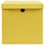 Storage boxes with lids 10 pcs yellow fabric 32x32x32 cm by vidaXL, Storage baskets - Ref: Foro24-288368, Price: 56,54 €, Dis...