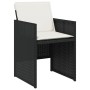 Set de comedor jardín 11 pzas con cojines ratán sintético negro de vidaXL, Conjuntos de jardín - Ref: Foro24-3277697, Precio:...