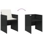 Set de comedor jardín 11 pzas con cojines ratán sintético negro de vidaXL, Conjuntos de jardín - Ref: Foro24-3277697, Precio:...