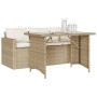 Set comedor de jardín 2 pzas con cojines ratán sintético beige de vidaXL, Conjuntos de jardín - Ref: Foro24-366332, Precio: 2...