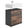 FMD Armario para lavabo de baño con 2 puertas matera oscuro old style de FMD, Tocadores de baño - Ref: Foro24-429457, Precio:...