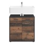 FMD Armario para lavabo de baño con 2 puertas matera oscuro old style de FMD, Tocadores de baño - Ref: Foro24-429457, Precio:...