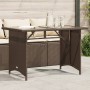 Garden table top glass PE rattan brown 110x68x70 cm by vidaXL, Garden tables - Ref: Foro24-366351, Price: 96,10 €, Discount: %