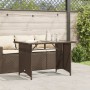 Garden table top glass PE rattan brown 110x68x70 cm by vidaXL, Garden tables - Ref: Foro24-366351, Price: 96,10 €, Discount: %